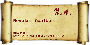 Novotni Adalbert névjegykártya